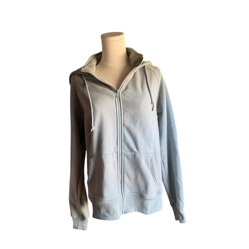 Kin Women Keep It Naturally Zip Up Hoodie Light Blue Size S